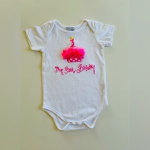 Mud pie onsie “ my first Birthday “ size 12 months